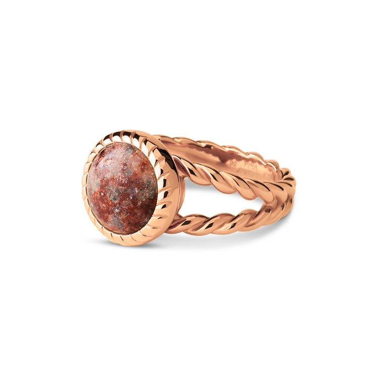 Melano Vivid Crimson Leaves Ring Set