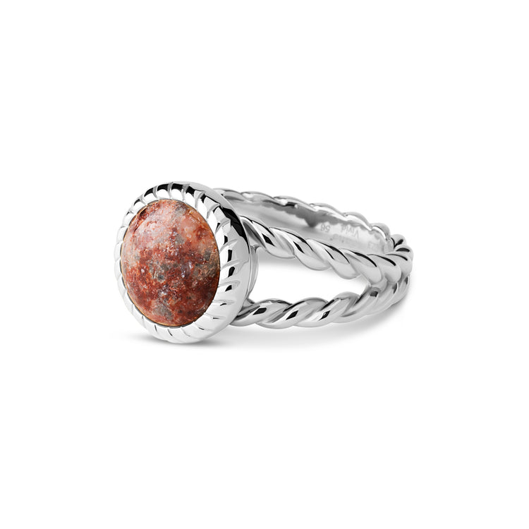 Melano Vivid Crimson Leaves Ring Set