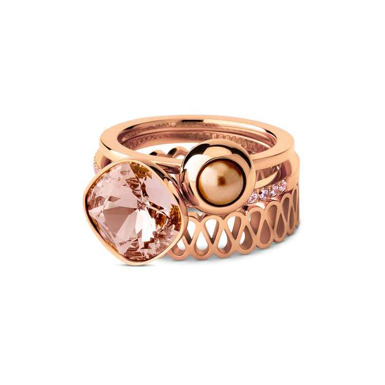 Melano Twisted & Friends Polar Pearl Ringen-Set