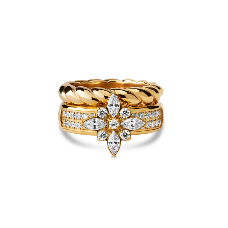 Melano Vivid & Friends Gingerbread Glam Ring Set