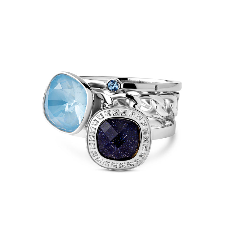 Melano Vivid & Twisted & Friends Arctic Frost Ring Set