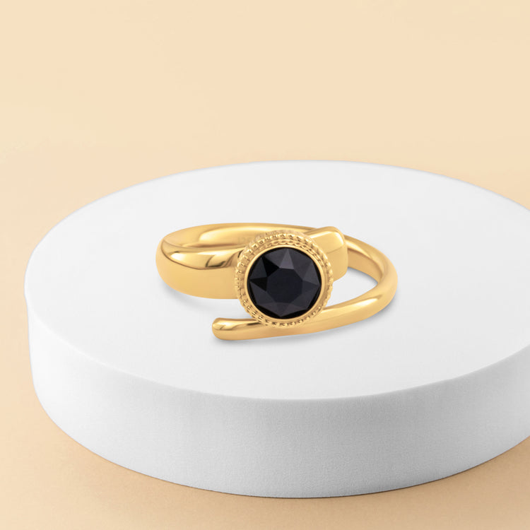 Melano Twisted Jet Set Ring Set