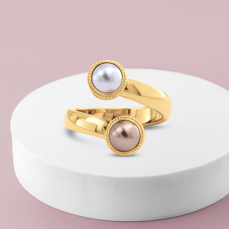 Melano Vivid Parisian Pearl Ring Set