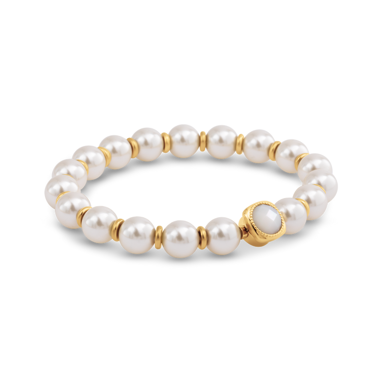 Melano Vivid Golden Cream Armband Set