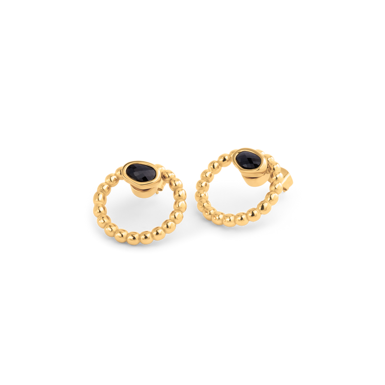 Melano Twisted Velvet Noir Oorbellen Set