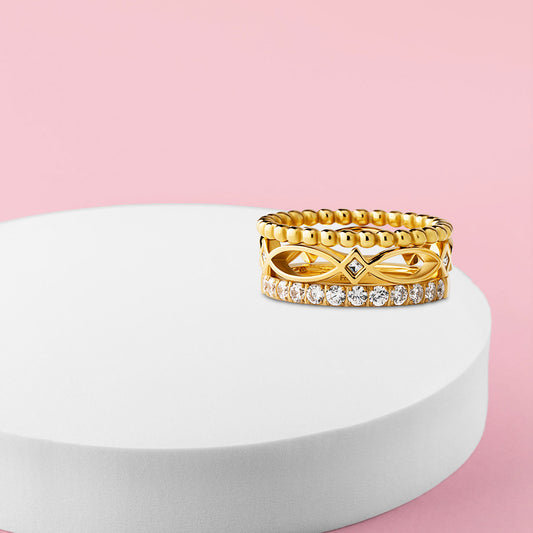 Melano Friends Frosty Glam Ringen Set