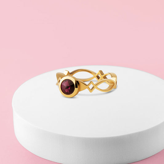 Melano Twisted Autumn Sunburst Ring Set