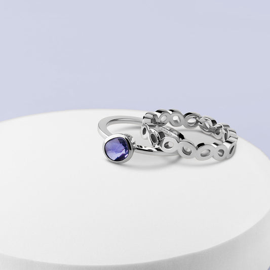 Melano Friends & Twisted Lavender Cloud Ringen Set