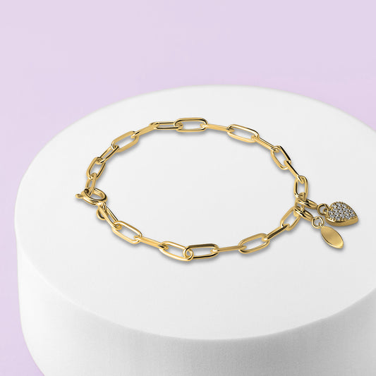 Melano Ornaments Frosty Charms Armband Set Gold Plated Zilver