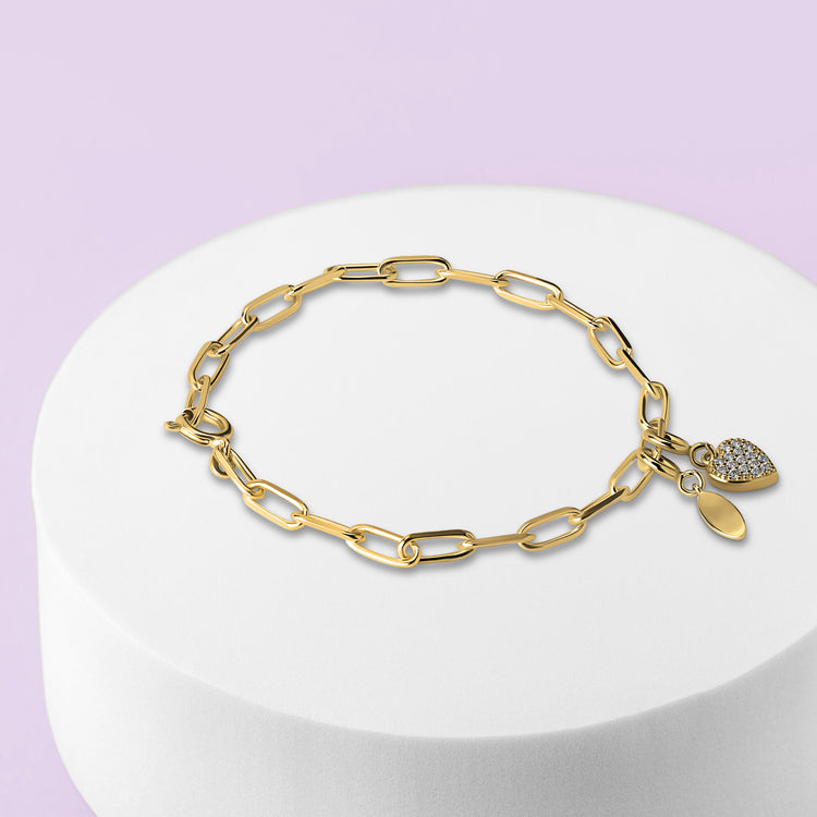 Melano Ornaments Frosty Charms Armband Set Gold Plated Silver