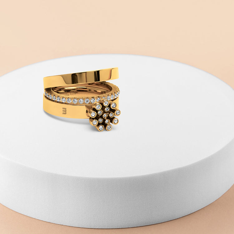 Melano Friends & Twisted Breezy Baubles Ring-Set