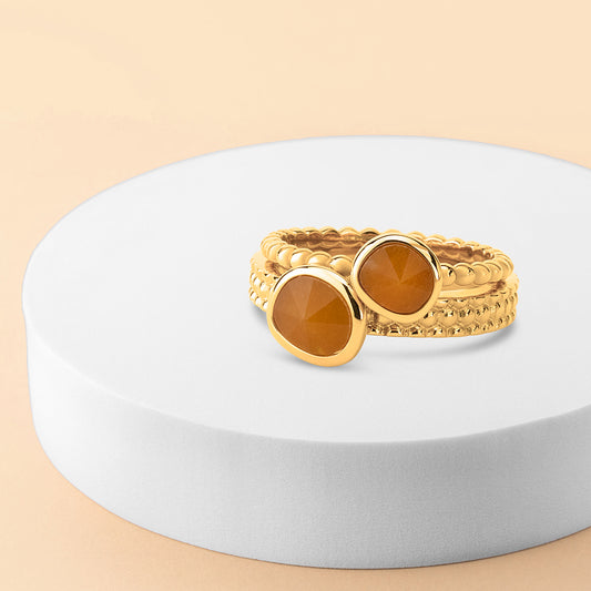 Melano Twisted Coral Cove Ringe Set