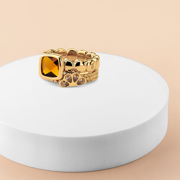 Melano Vivid & Twisted Sunny Snaps Ring-Set