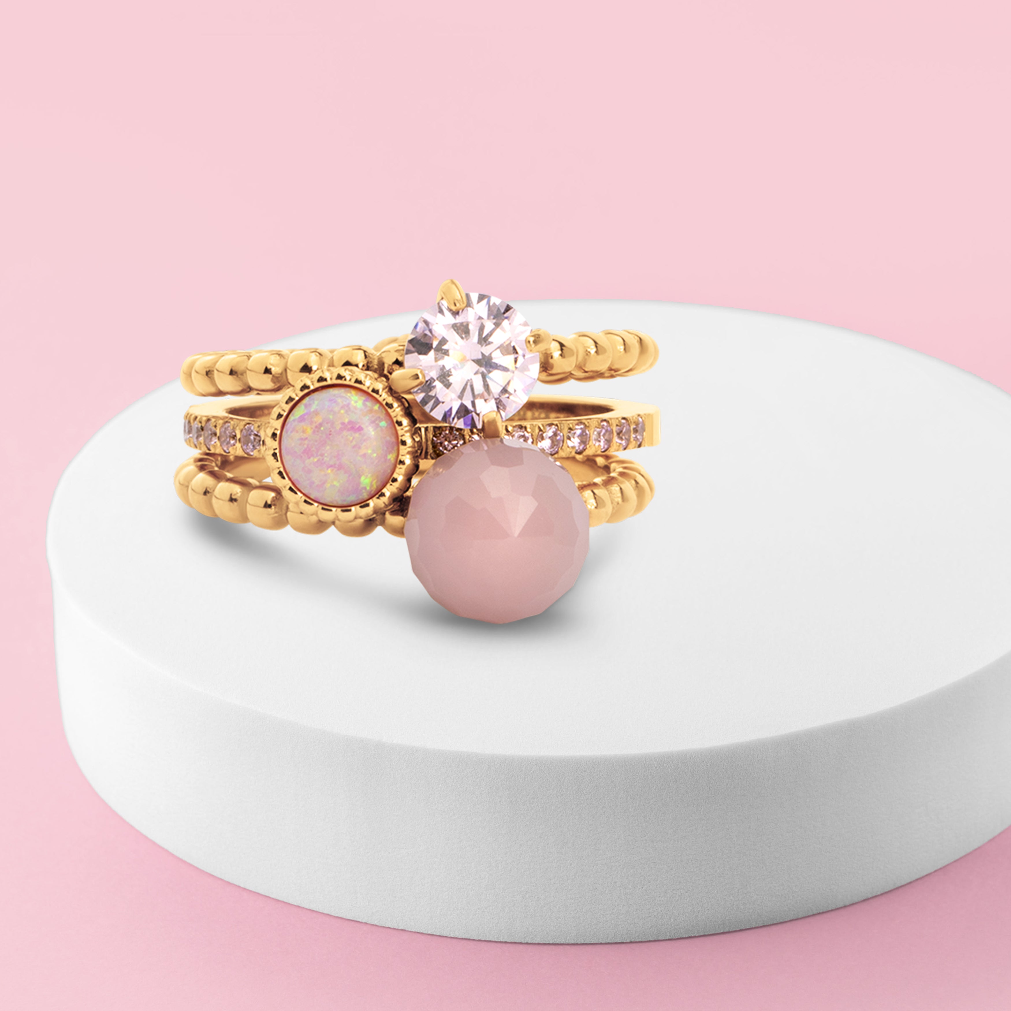 Melano Twisted Fit Fab Ring Set - Main Image