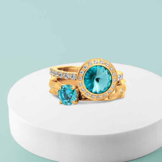 Melano Vivid & Twisted Lazy River Ring Set