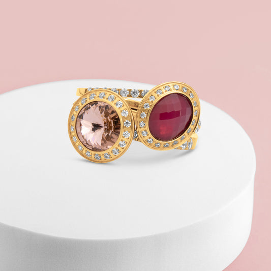 Melano Twisted & Vivid Glow Getter Ring Set