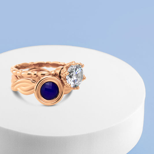 Melano Vivid & Twisted Silent Glow Ring-Set