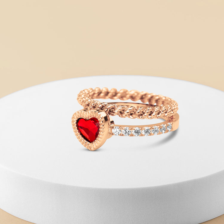 Melano Friends & Vivid Sun After Rain Ring Set