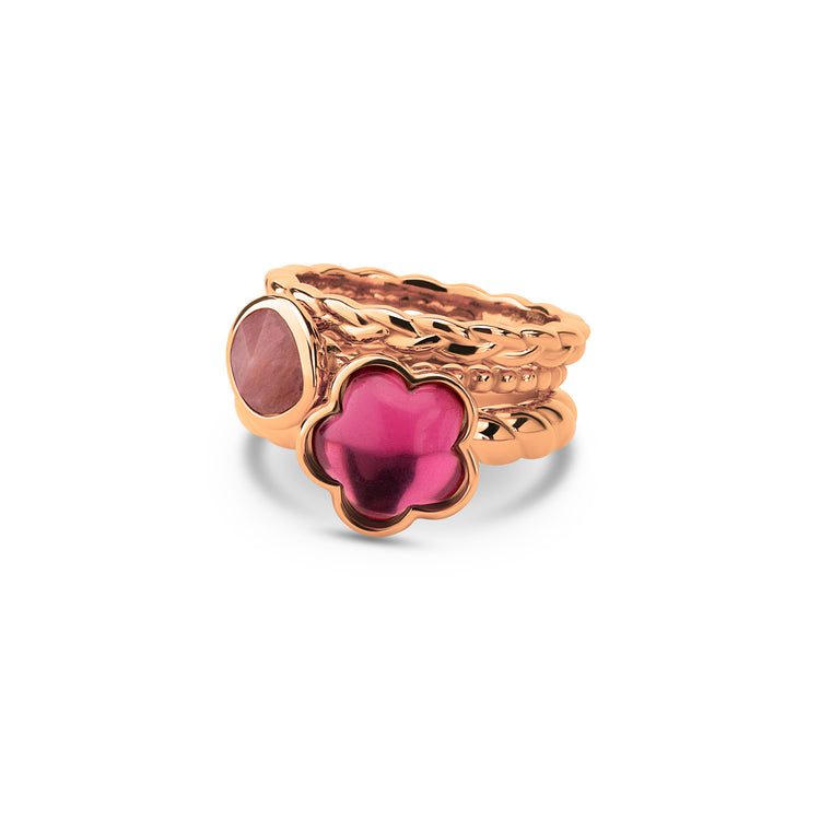 Melano Friends & Twisted Basket Bloom Ringen Set