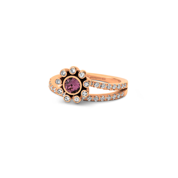 Melano Twisted Sunny Flower Ring Set