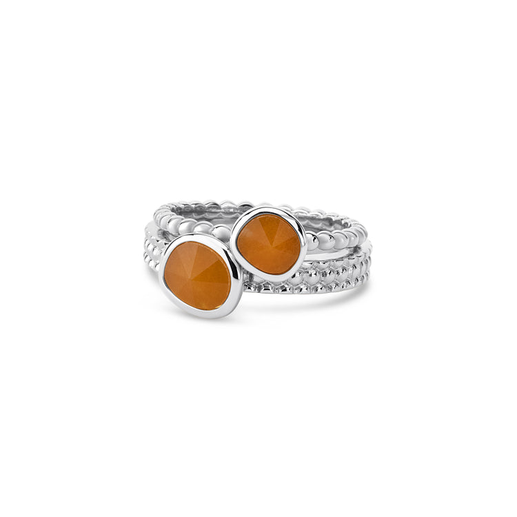 Melano Twisted Coral Cove Ringen Set