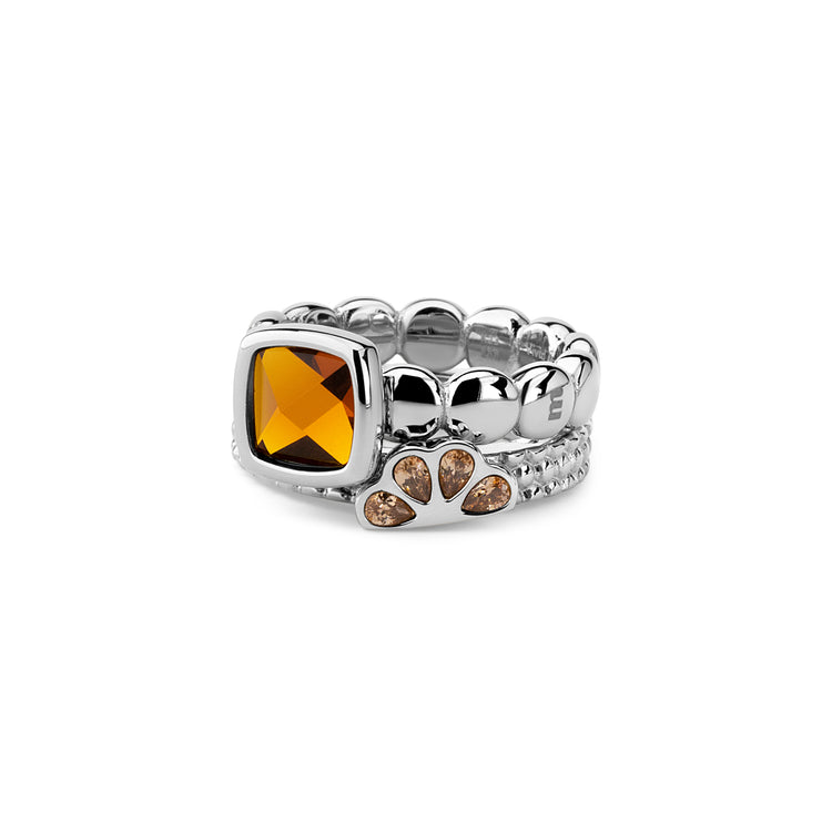 Melano Vivid & Twisted Sunny Snaps Ring-Set