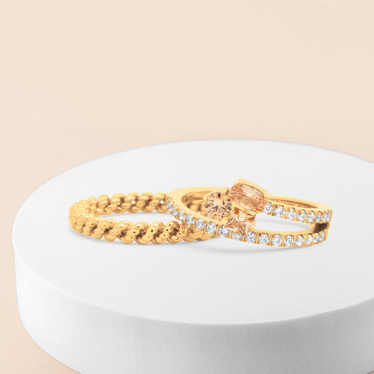Melano Friends & Twisted Sandy Dream Ringe Set