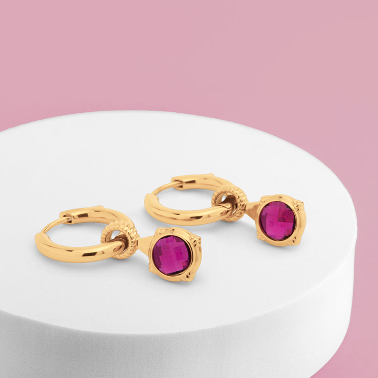 Melano Friends & Vivid Purple Disco Earring Set