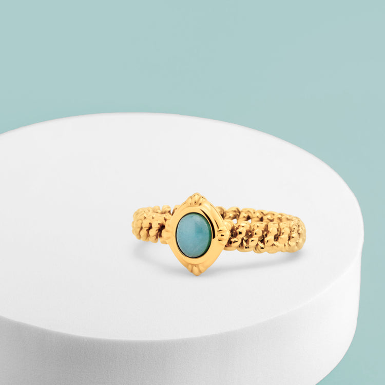 Melano Twisted Aqua Dream Ring-Set