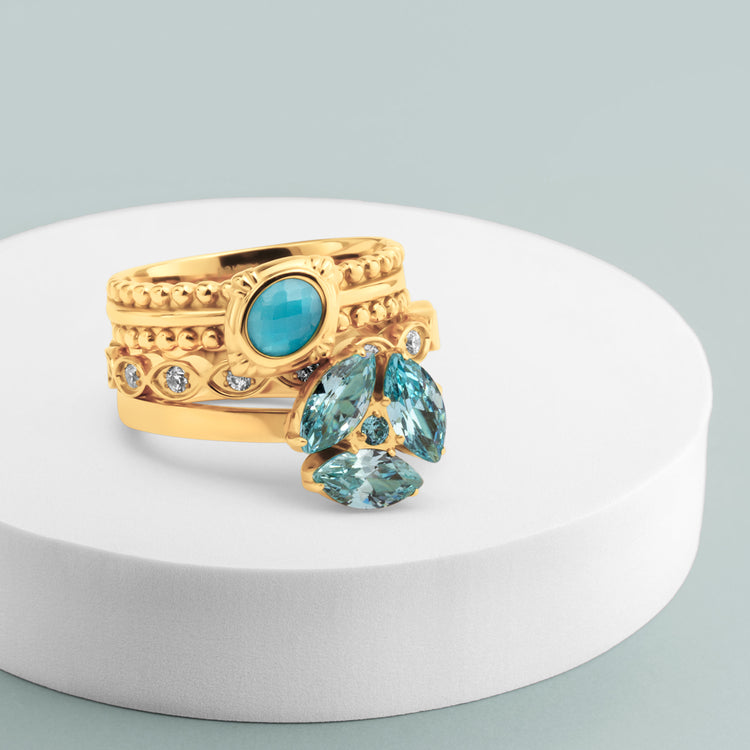 Melano Vivid & Friends & Twisted Night Glam Ringe-Set