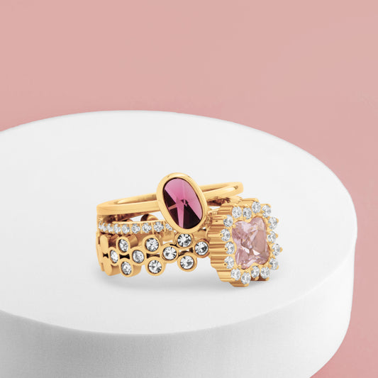 Melano Vivid & Friends & Twisted Pink Honey Ringe-Set