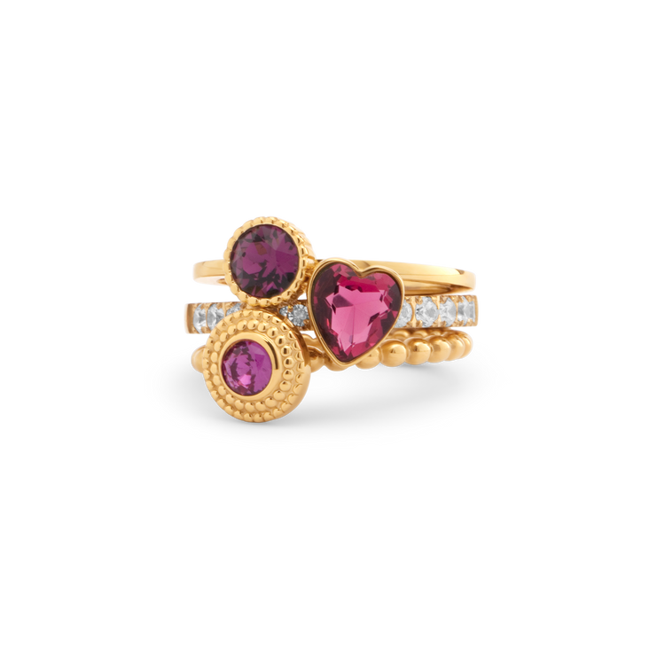 Melano Twisted Rosy Aura Ringen Set