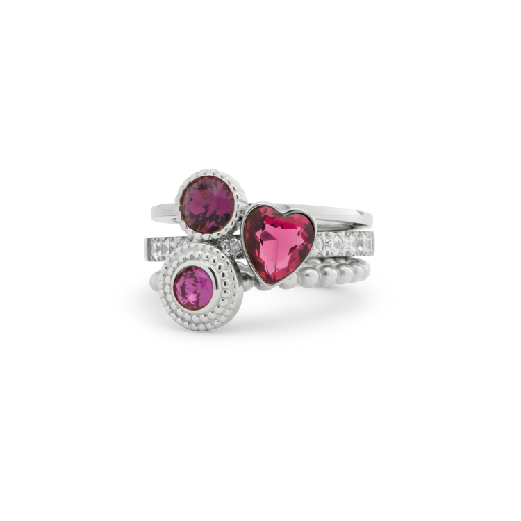 Melano Twisted Rosy Aura Ringen Set