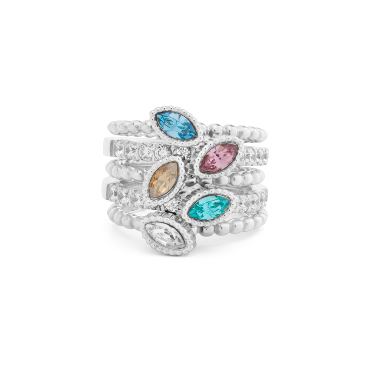 Melano Twisted Sunset Glow Ringen Set