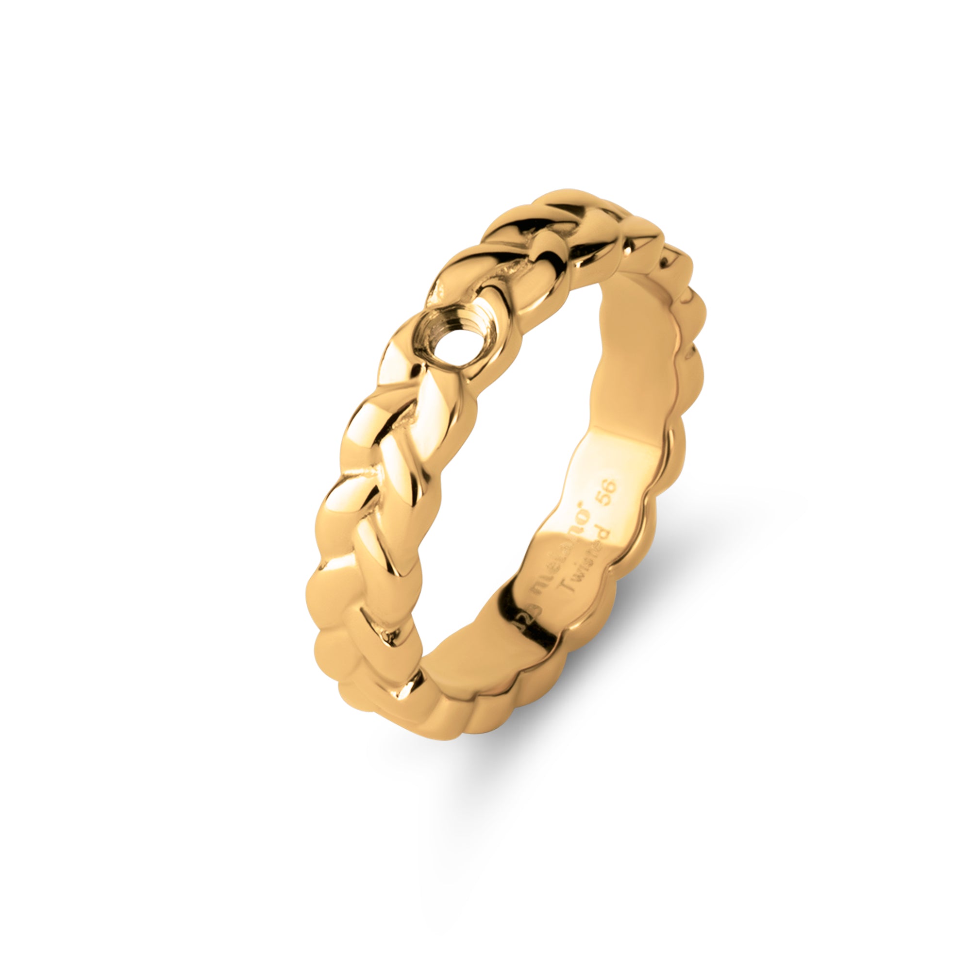 Melano Twisted Tari Ring maat 56 (goud)