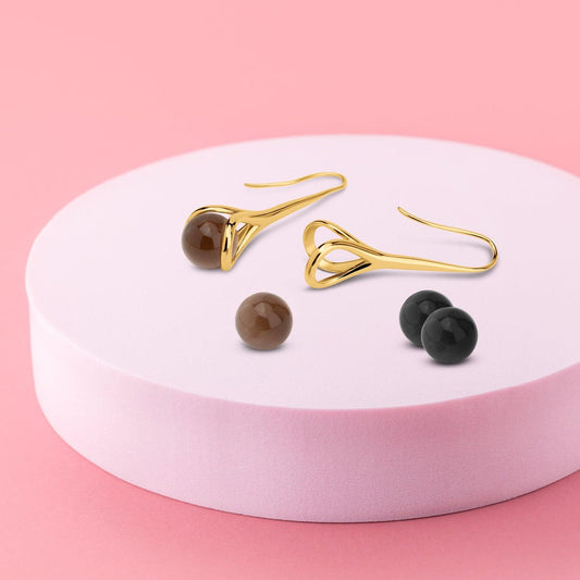 Melano Cateye Evil Eye Oorbellen Set - melanojewelry