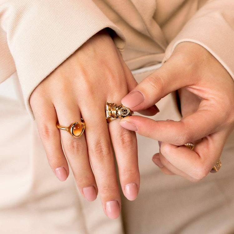 Melano Cateye Eye Of The Beholder Ring Set - melanojewelry