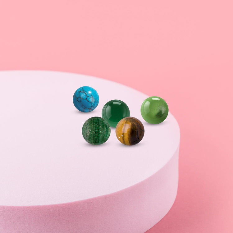 Melano Cateye Green Paradise Balletjes Set - melanojewelry