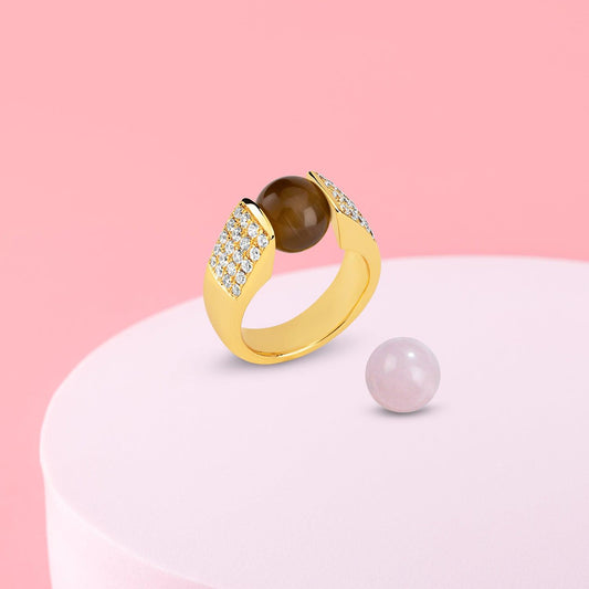 Melano Cateye Sparkling Eyes Ring Set - melanojewelry