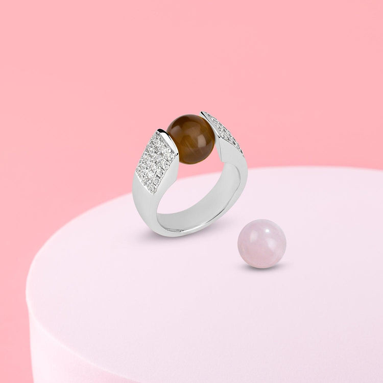 Melano Cateye Sparkling Eyes Ring Set - melanojewelry