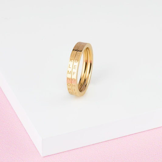 Melano Friends Initials Ringen Set - melanojewelry