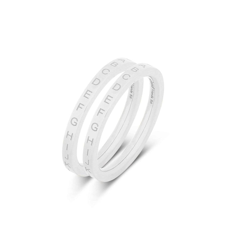 Melano Friends Initials Ringen Set - melanojewelry