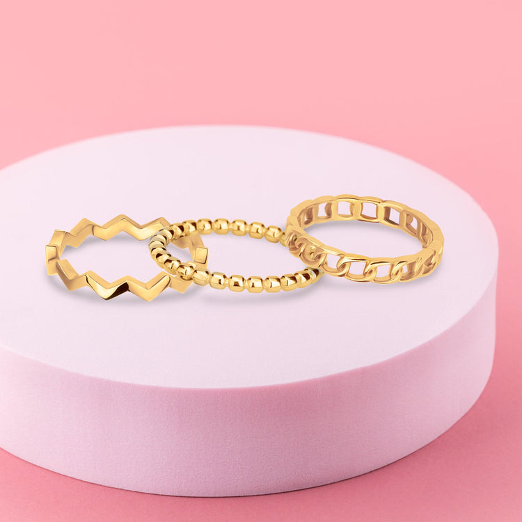 Melano Friends Life Is Fun Ringen Set - melanojewelry