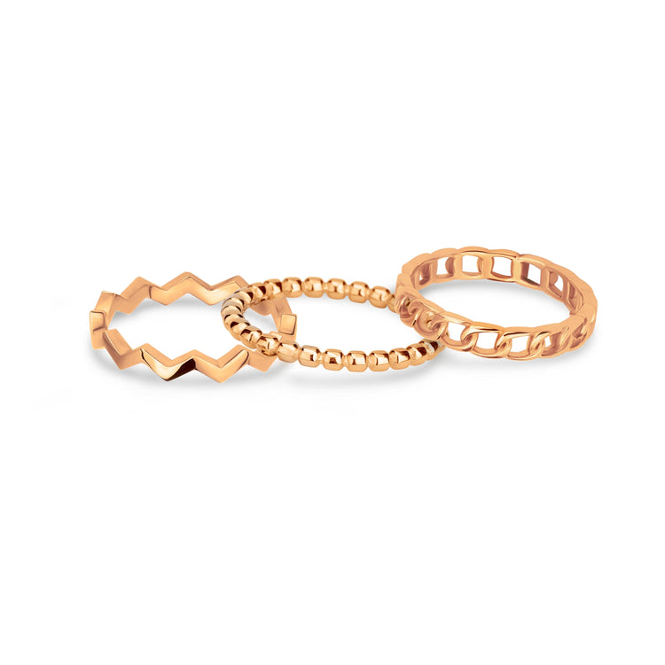 Melano Friends Life Is Fun Ringen Set - melanojewelry