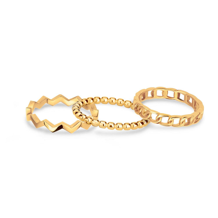 Melano Friends Life Is Fun Ringen Set - melanojewelry