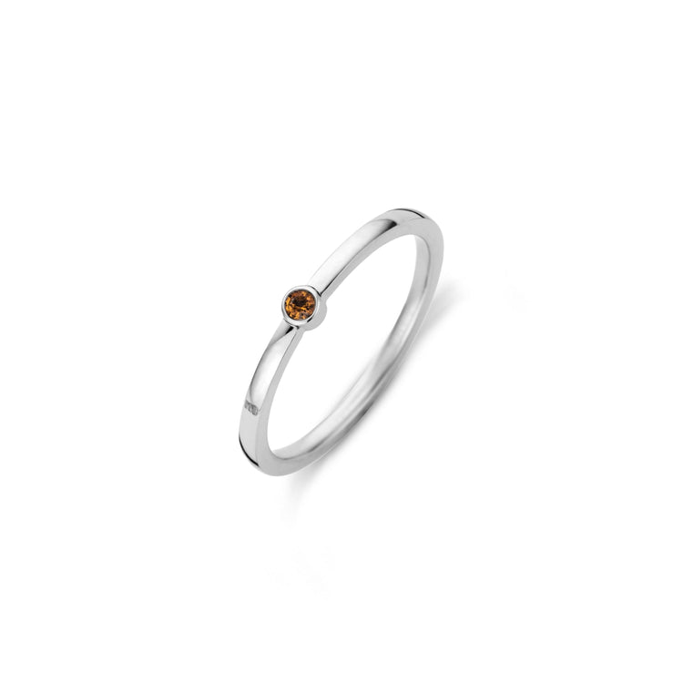 Melano Friends Mini CZ Ring Smoked Topaz - melanojewelry