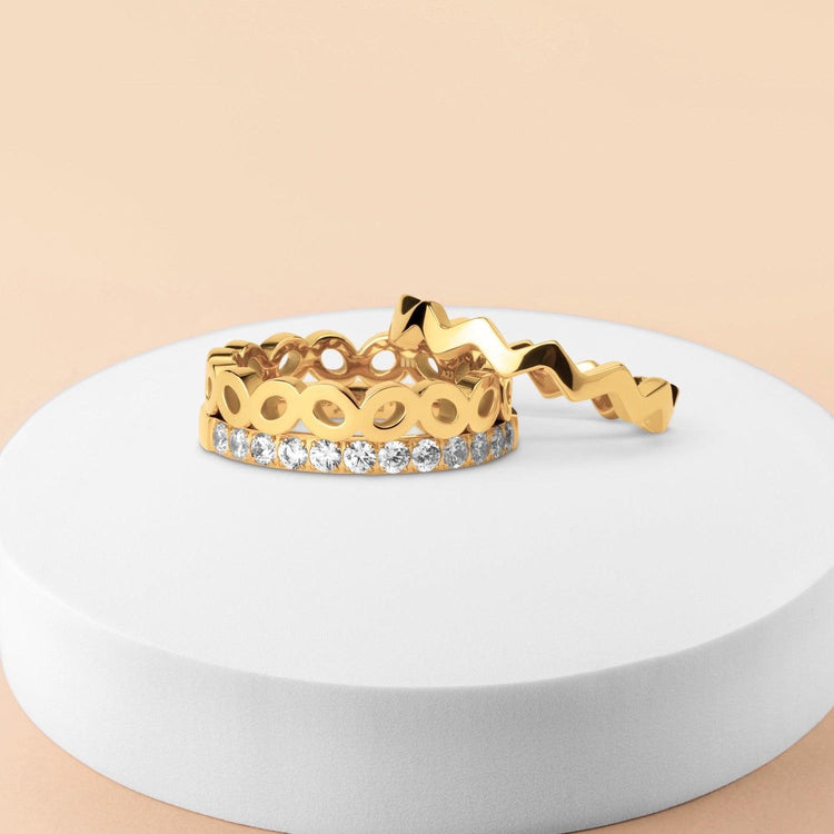 Melano Friends Sand And Waves Ringen Set - melanojewelry