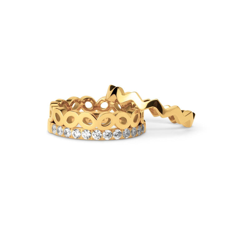 Melano Friends Sand And Waves Ringen Set - melanojewelry