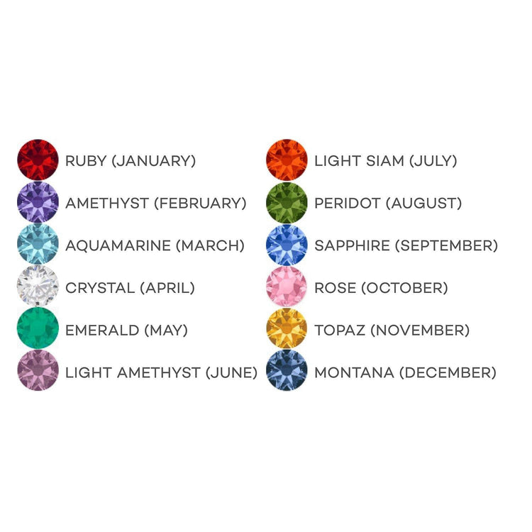 Melano Globe Birthstones Ring Set Goudkleurig - melanojewelry