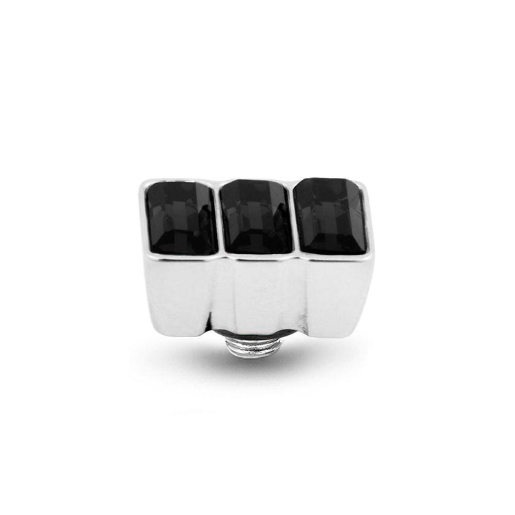 Melano Twisted Baguette Steentje - melanojewelry